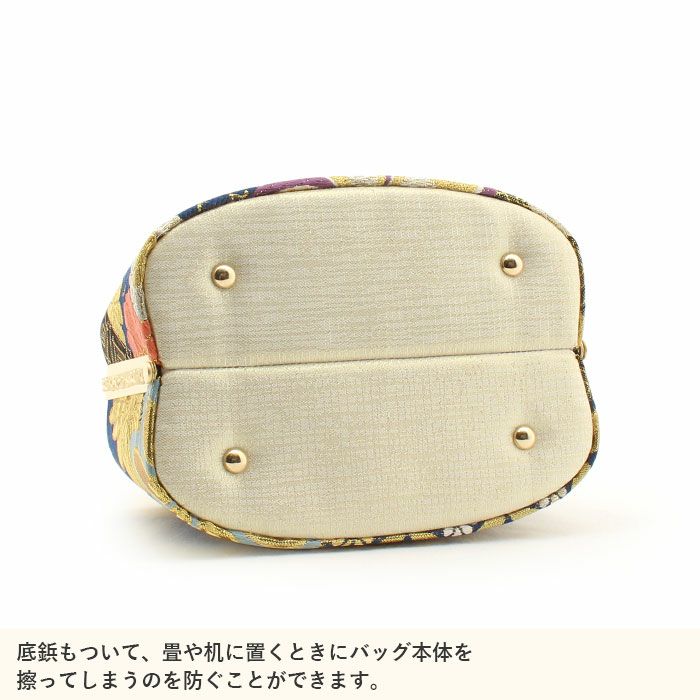 草履バッグセット成人式振袖用成人用世美庵Lサイズ花紋吉祥紋金ゴールド紺振袖用帯地3枚芯優花緒日本製痛くない振袖卒業袴振り袖ママ振おしゃれはたちぞうり草履草履バック草履バッグ着物fs