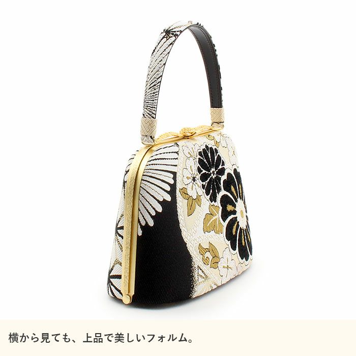 草履バッグセット成人式振袖用成人用世美庵Lサイズ菊桜麻の葉黒金白ブラック振袖用帯地エナメル3枚芯優花緒日本製痛くない振袖卒業袴振り袖ママ振おしゃれはたちぞうり草履草履バック草履バッグ着物fs