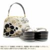 草履バッグセット成人式振袖用成人用世美庵Lサイズ菊桜麻の葉黒金白ブラック振袖用帯地エナメル3枚芯優花緒日本製痛くない振袖卒業袴振り袖ママ振おしゃれはたちぞうり草履草履バック草履バッグ着物fs