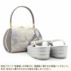 草履バッグセット成人式振袖用成人用世美庵Ｌサイズ万寿菊椿桜グレーパープルシルバー紫銀振袖用帯地3枚芯優花緒日本製くすみニュアンスカラー痛くない振袖卒業袴振り袖ママ振おしゃれはたちぞうり草履草履バック草履バッグ着物fs