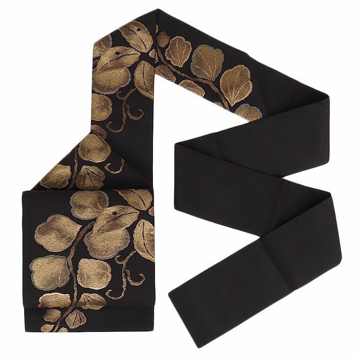 小紋紬色無地御召などのお着物にすぐ使えるお仕立て上がり九寸名古屋帯。春秋冬袷単衣の時期のお着物のお締めいただけます。