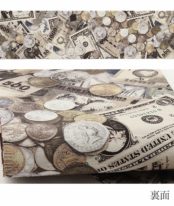 WAKKA半幅帯正絹半巾帯リバーシブルおしゃれ小袋帯