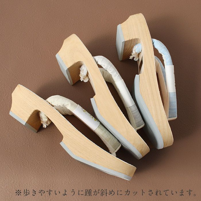 下駄レディース浴衣用ゆかた用白木台アイボリーベージュローゼオレンジピンクフリーサイズ全3色桐下駄唐花オリエンタル彩小径近江の麻高級桐下駄日本製女性女性用げた軽い麻鼻緒ML薄灰灰桃橙桃かわいいフェミニン残暑fs