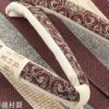 下駄レディース浴衣用ゆかた用シコロ張り焼桐ワイングリーンモーヴブラウンMサイズ全3色桐下駄縞更紗彩小径IROKOMICHI鼻緒太め四角スクエア高級桐下駄しころ調日本製女性女性用げた軽い絹鼻緒川島織龍村裂赤紫緑赤茶おしゃれモダン残暑fs