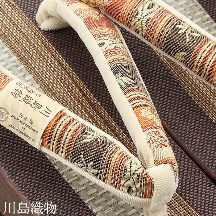 下駄レディース浴衣用ゆかた用シコロ張り焼桐ワイングリーンモーヴブラウンMサイズ全3色桐下駄縞更紗彩小径IROKOMICHI鼻緒太め四角スクエア高級桐下駄しころ調日本製女性女性用げた軽い絹鼻緒川島織龍村裂赤紫緑赤茶おしゃれモダン残暑fs