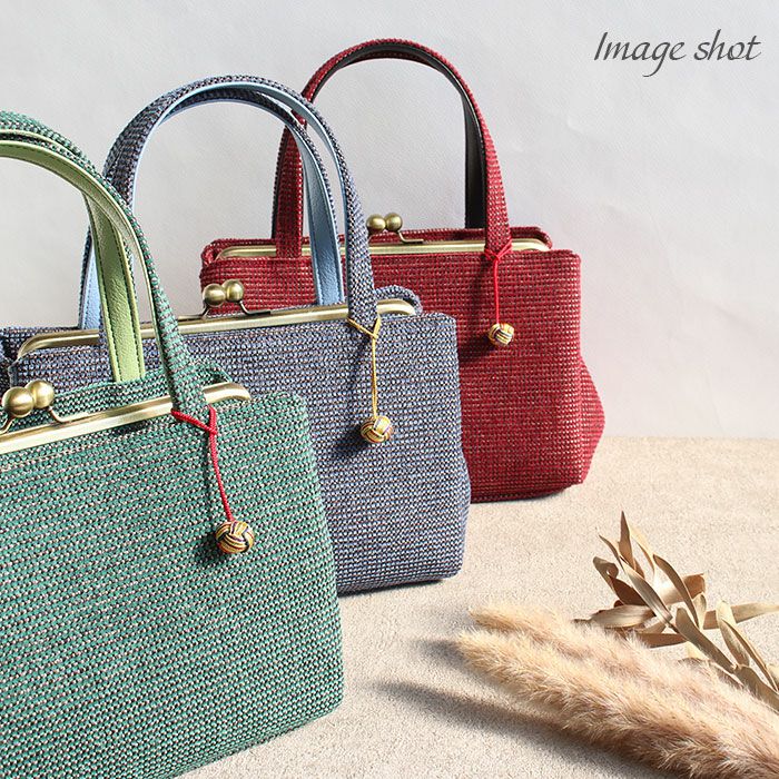 バッグお洒落バッグがま口バッグ着物和装洋装レディース単品カジュアル用秋冬彩小径赤黒灰紺緑ピンク青ベージュ茶焦茶10色展開軽い日本製起毛普段カジュアルバッグ秋冬用レトロ可愛いfs