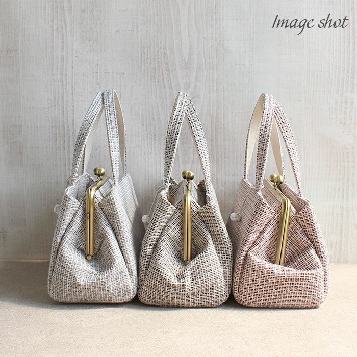 バッグお洒落バッグがま口バッグ着物和装洋装レディース単品カジュアル用春夏秋彩小径青ベージュ黒赤茶青灰軽い日本製普段カジュアルバッグ春夏用浴衣残暑fs