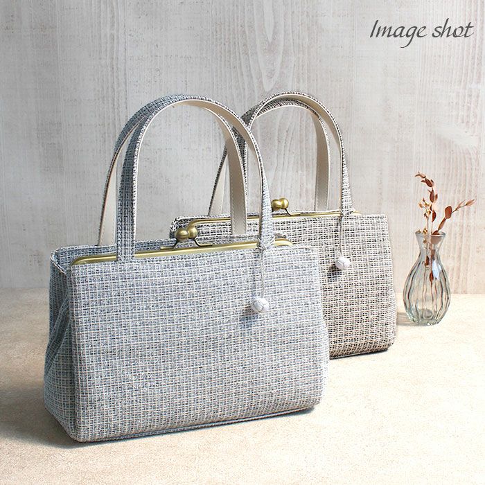 バッグお洒落バッグがま口バッグ着物和装洋装レディース単品カジュアル用春夏秋彩小径青ベージュ黒赤茶青灰軽い日本製普段カジュアルバッグ春夏用浴衣残暑fs