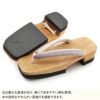 下駄レディース浴衣用ゆかた用木目ナチュラルブラックLLサイズ大きいサイズ桐下駄バイカラーツートン幾何学高級桐下駄日本製女性小紋花緒日本製痛くない歩きやすい右近下駄大人可愛いかわいい普段普段履きげた残暑茶黒藤色fs