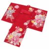 お宮参り着物女の子産着赤牡丹桜菊鞠花七宝花丸藤正絹友禅金駒刺繍金彩新品販売購入きもの祝い着のしめ掛け着初着祝着一つ身服装赤ちゃんベビー芍薬毬まりマリ