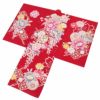 お宮参り着物女の子産着赤牡丹桜菊鞠花七宝花丸藤正絹友禅金駒刺繍金彩新品販売購入きもの祝い着のしめ掛け着初着祝着一つ身服装赤ちゃんベビー芍薬毬まりマリ