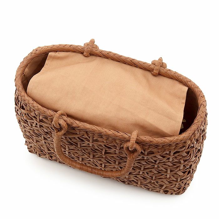 山葡萄かごバッグ山葡萄かごバッグ内布あり大人カゴバッグやまぶどう山ぶどう持ち手ハンドバッグきもの着物浴衣和装上品籠バッグかばんハンドバッグレディースナチュラル素材かごバッグ夏バッグトートバッグおしゃれfs