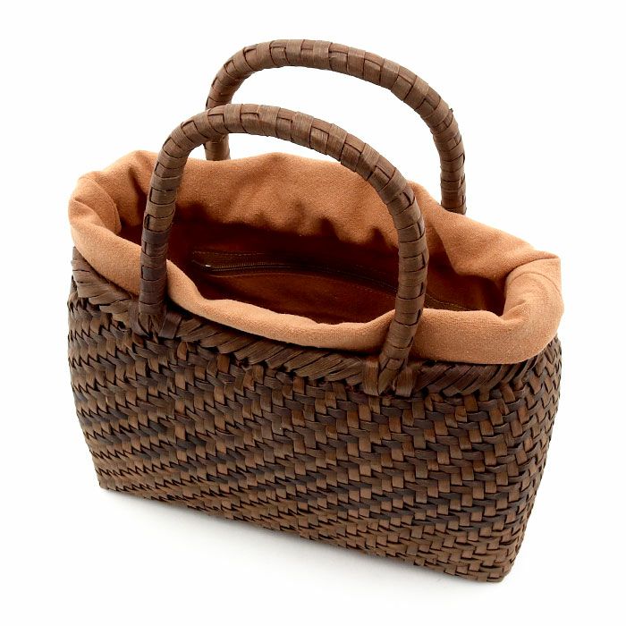 胡桃かごバッグくるみかごバッグ内布あり網代編み大人カゴバッグ持ち手ハンドバッグ軽い弾力しなやかきもの着物浴衣和装上品籠バッグかばんハンドバッグレディースナチュラル素材かごバッグ夏バッグトートバッグおしゃれfs
