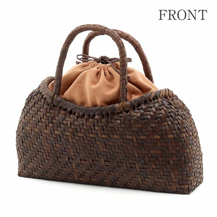 胡桃かごバッグくるみかごバッグ内布あり網代編み大人カゴバッグ持ち手ハンドバッグ軽い弾力しなやかきもの着物浴衣和装上品籠バッグかばんハンドバッグレディースナチュラル素材かごバッグ夏バッグトートバッグおしゃれfs