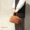 山葡萄かごバッグ山葡萄かごバッグ巾着月型六角花編み大人ブラウンカゴバッグやまぶどう山ぶどう持ち手ハンドバッグきもの着物浴衣和装上品かご巾着籠バッグかばんレディースナチュラル素材かごバッグ夏バッグトートバッグおしゃれfs