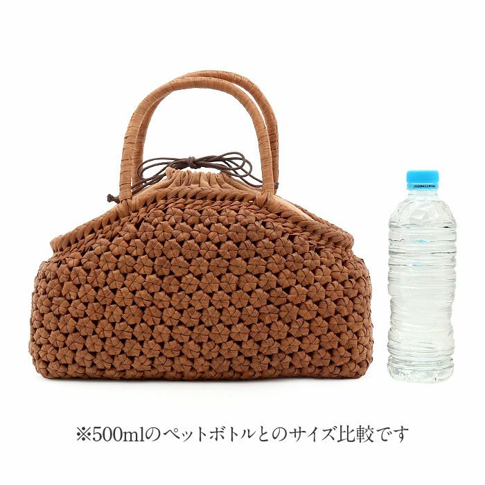 山葡萄かごバッグ山葡萄かごバッグ巾着月型六角花編み大人ブラウンカゴバッグやまぶどう山ぶどう持ち手ハンドバッグきもの着物浴衣和装上品かご巾着籠バッグかばんレディースナチュラル素材かごバッグ夏バッグトートバッグおしゃれfs
