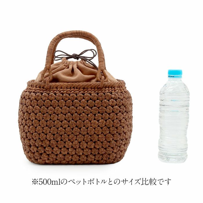 山葡萄かごバッグ山葡萄かごバッグ巾着六角花編み大人ブラウンカゴバッグやまぶどう山ぶどう持ち手ハンドバッグきもの着物浴衣和装上品かご巾着籠バッグかばんレディースナチュラル素材かごバッグ夏バッグトートバッグおしゃれfs