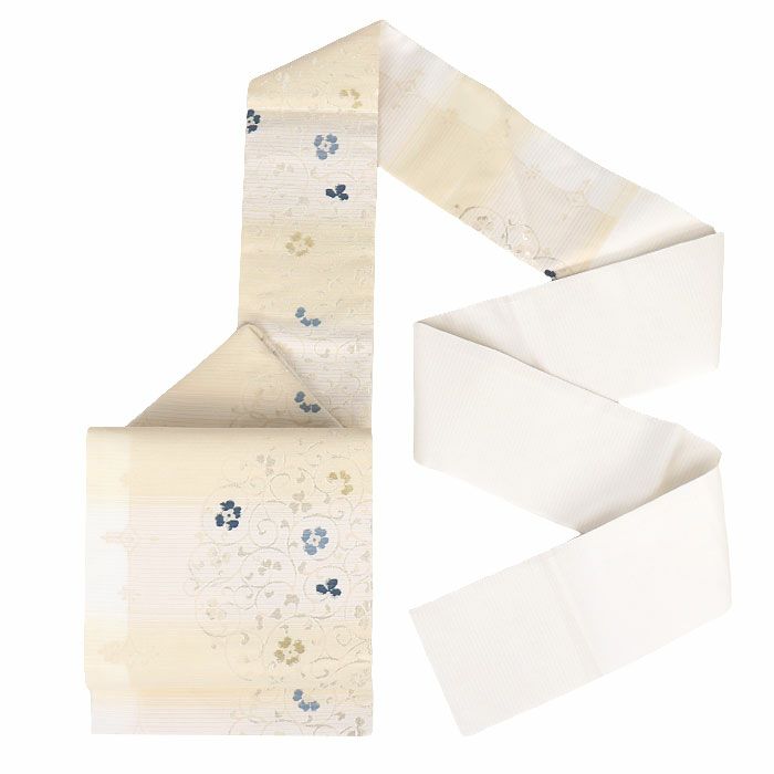 小紋紬色無地御召などのお着物にすぐ使えるお仕立て上がり九寸名古屋帯。春秋冬袷単衣の時期のお着物のお締めいただけます。