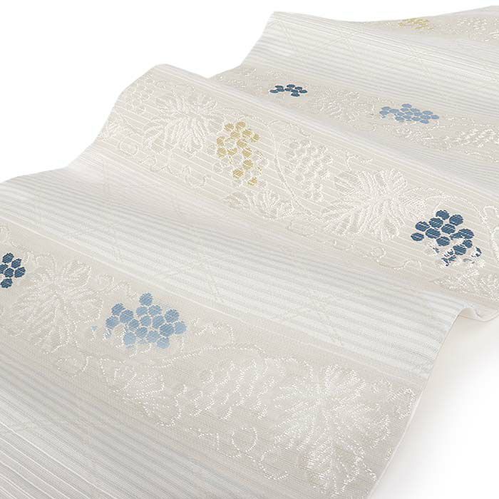 小紋紬色無地御召などのお着物にすぐ使えるお仕立て上がり九寸名古屋帯。春秋冬袷単衣の時期のお着物のお締めいただけます。