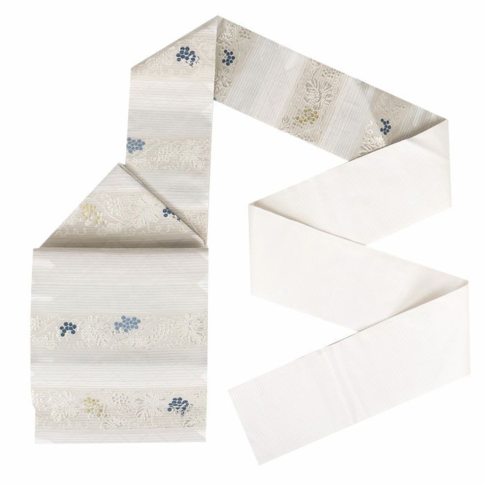 小紋紬色無地御召などのお着物にすぐ使えるお仕立て上がり九寸名古屋帯。春秋冬袷単衣の時期のお着物のお締めいただけます。