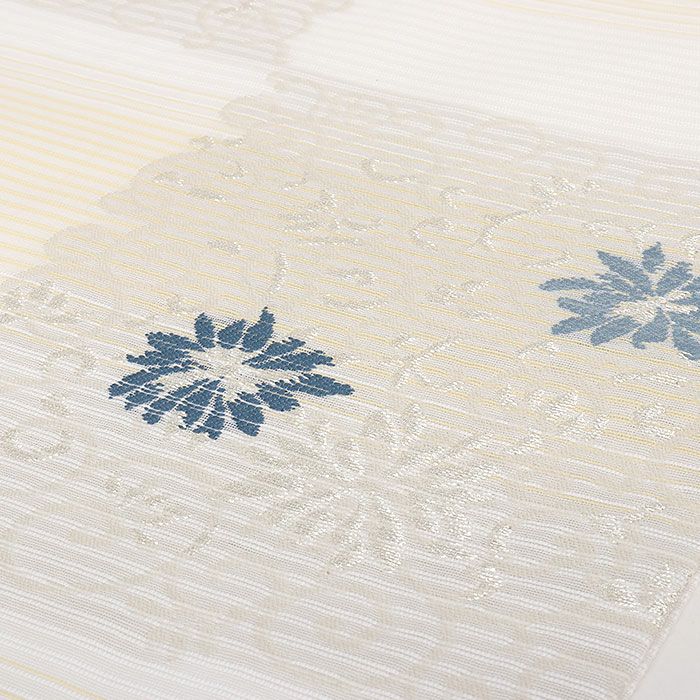 小紋紬色無地御召などのお着物にすぐ使えるお仕立て上がり九寸名古屋帯。春秋冬袷単衣の時期のお着物のお締めいただけます。