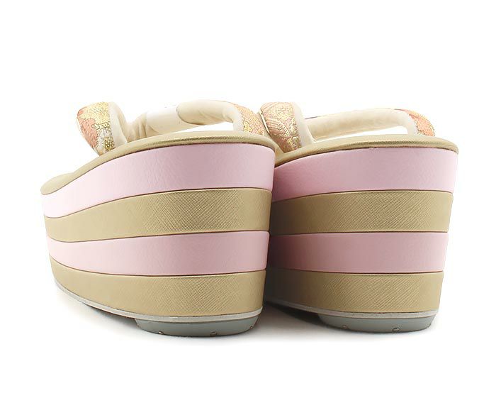 振袖草履成人式草履振袖ぞうり成人用レディース世美庵Lサイズゴールドピンク金桃華紋正絹帯地合皮4枚芯厚底ハイヒールバイカラー日本製優花緒痛くない歩きやすい女性振袖卒業袴振り袖ママ振おしゃれはたち結婚式ぞうり草履fs