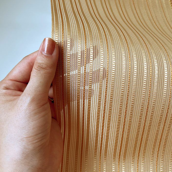 夏帯八寸名古屋帯オレンジ縞に波紋正絹紗窓本場筑前博多織福絖織物仕立て上がり【帯夏夏用紗夏名古屋帯夏八寸帯袋名古屋帯夏着物単衣薄物訪問着付け下げ小紋紬浴衣