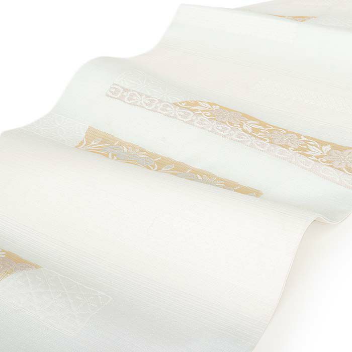 小紋紬色無地御召などのお着物にすぐ使えるお仕立て上がり九寸名古屋帯。春秋冬袷単衣の時期のお着物のお締めいただけます。