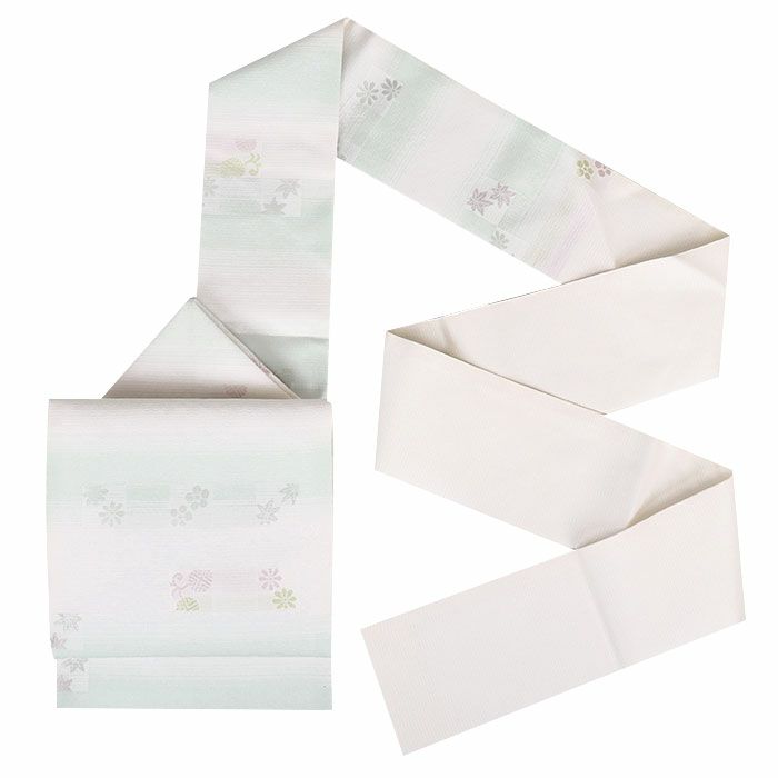 小紋紬色無地御召などのお着物にすぐ使えるお仕立て上がり九寸名古屋帯。春秋冬袷単衣の時期のお着物のお締めいただけます。