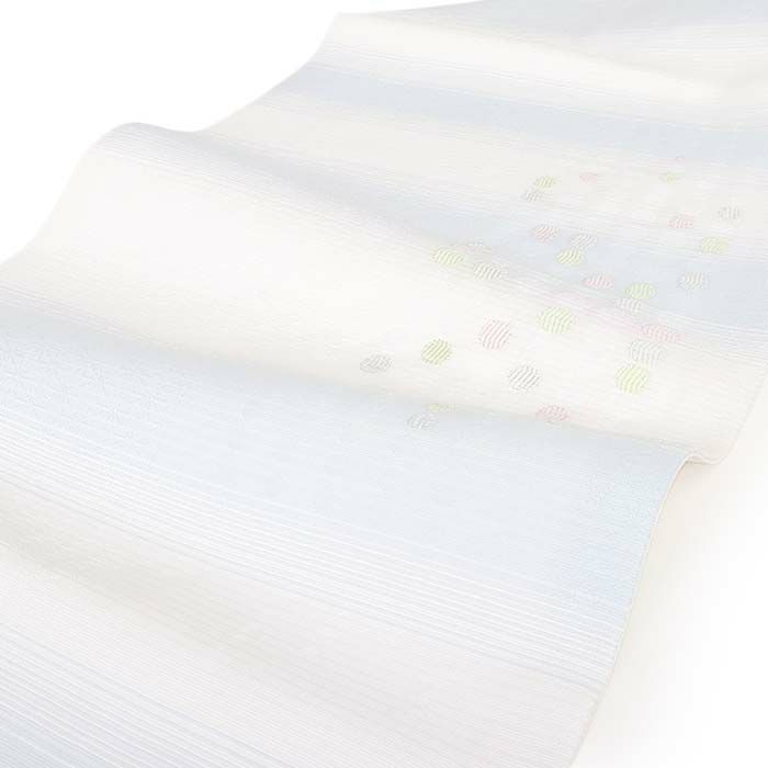 小紋紬色無地御召などのお着物にすぐ使えるお仕立て上がり九寸名古屋帯。春秋冬袷単衣の時期のお着物のお締めいただけます。