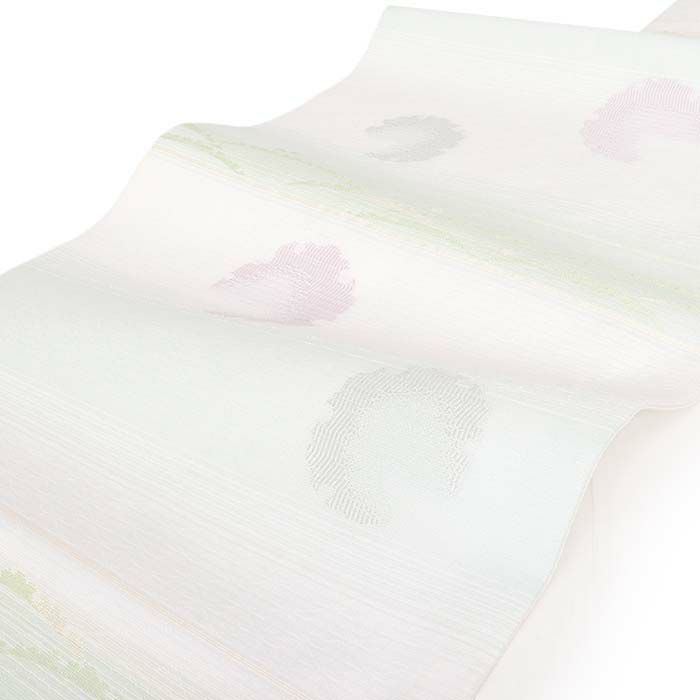 小紋紬色無地御召などのお着物にすぐ使えるお仕立て上がり九寸名古屋帯。春秋冬袷単衣の時期のお着物のお締めいただけます。