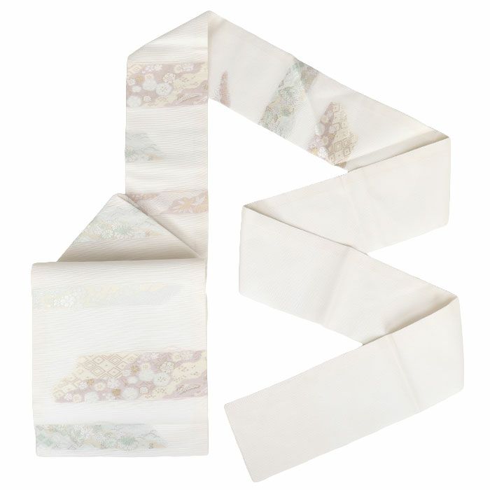 小紋紬色無地御召などのお着物にすぐ使えるお仕立て上がり九寸名古屋帯。春秋冬袷単衣の時期のお着物のお締めいただけます。