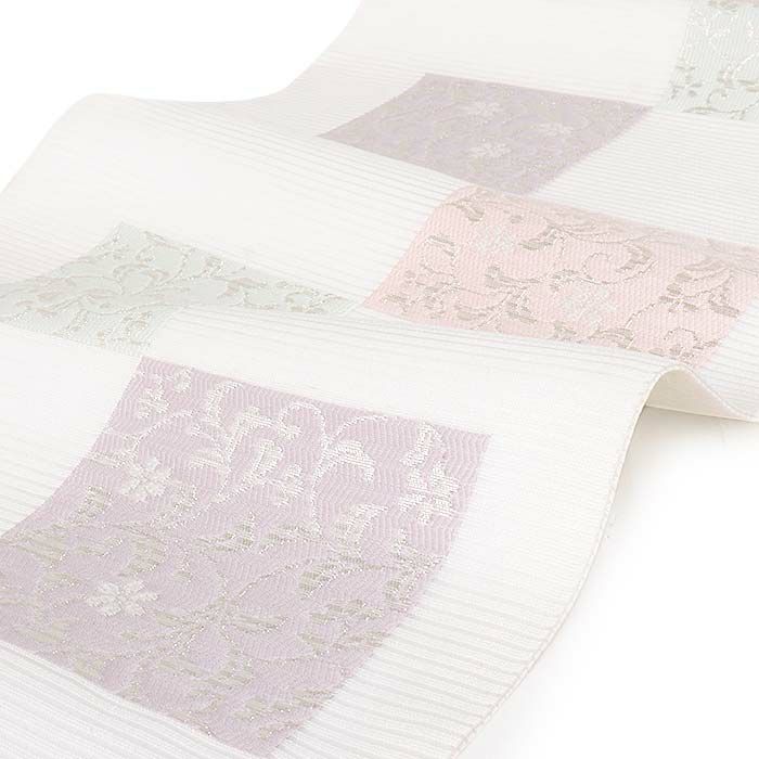 小紋紬色無地御召などのお着物にすぐ使えるお仕立て上がり九寸名古屋帯。春秋冬袷単衣の時期のお着物のお締めいただけます。