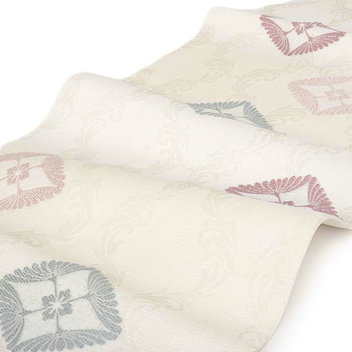 小紋紬色無地御召などのお着物にすぐ使えるお仕立て上がり九寸名古屋帯。春秋冬袷単衣の時期のお着物のお締めいただけます。