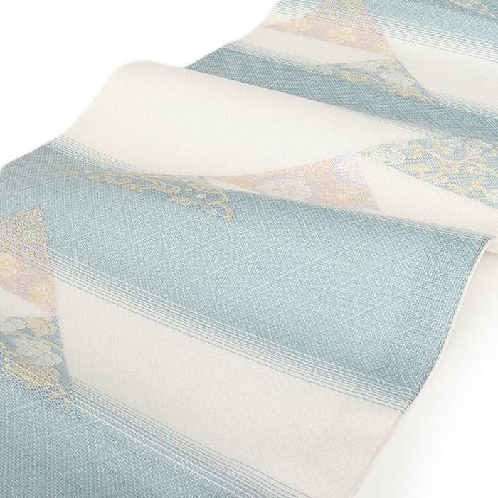 小紋紬色無地御召などのお着物にすぐ使えるお仕立て上がり九寸名古屋帯。春秋冬袷単衣の時期のお着物のお締めいただけます。