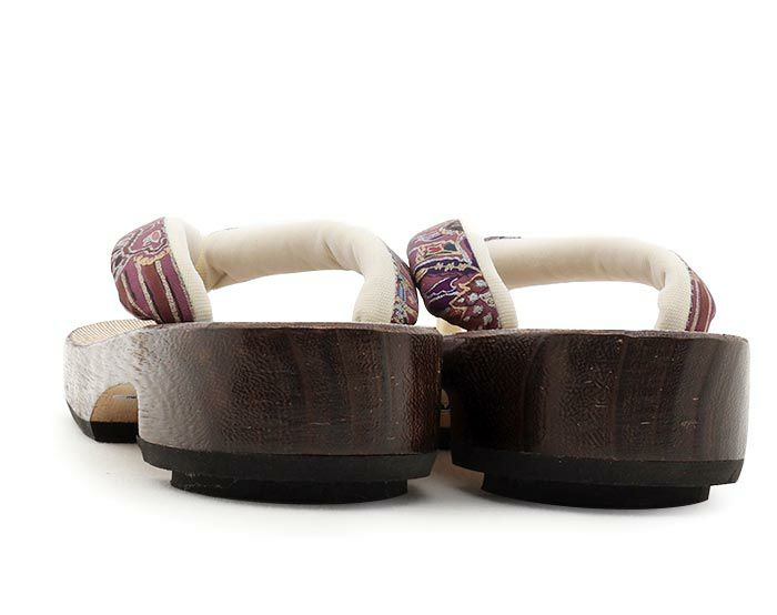 下駄レディース浴衣用ゆかた用シコロ張り焼桐濃ベージュ焦げ茶パープルMサイズ桐下駄ペイズリー右近高級下駄しころ調日本製女性用げた軽い下駄レトロシック大人古典桐塗り夏痛くないおしゃれ和装履物婦人用祭り花火残暑濃茶紺fs