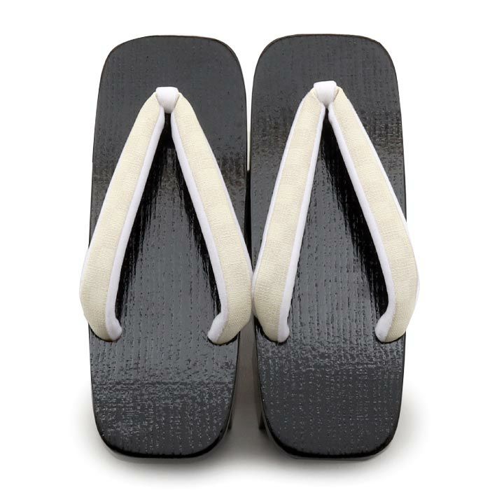 下駄レディース浴衣用ゆかた用Mサイズ木目黒台ブラックアイボリー桐下駄格子花緒日本製痛くない歩きやすい千両下駄のめり塗り下駄シック古典おしゃれ普段普段履き女性女性用げた残暑黒淡黄色fs