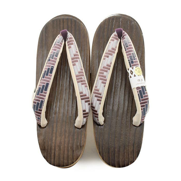 下駄レディース浴衣用ゆかた用焼桐天茶台ブラウンアッシュグレーネイビーMサイズ桐下駄博多織会津桐幾何学彩小径IROKOMICHI鼻緒太め高級桐下駄日本製女性女性用げた軽い博多織鼻緒焦げ茶灰色紺桃おしゃれモダン残暑fs