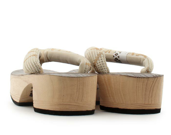 下駄レディース浴衣用ゆかた用焼桐天茶台ブラウンアイボリーベージュMサイズ桐下駄博多織会津桐幾何学彩小径IROKOMICHI鼻緒太め高級桐下駄日本製女性女性用げた軽い博多織鼻緒焦げ茶薄黄薄茶おしゃれモダン残暑fs