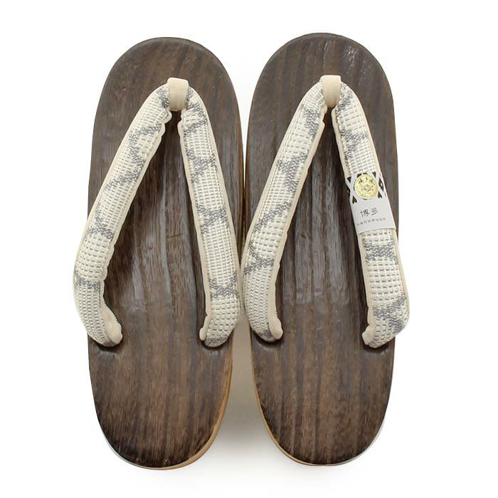 下駄レディース浴衣用ゆかた用焼桐天茶台ブラウンアイボリーグレージュMサイズ桐下駄博多織会津桐幾何学彩小径IROKOMICHI鼻緒太め高級桐下駄日本製女性女性用げた軽い博多織鼻緒焦げ茶薄黄薄灰おしゃれモダン残暑fs