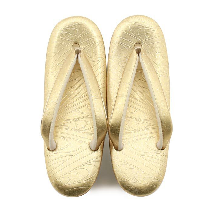 草履留袖用訪問着用レディースMサイズ金ゴールド本革本皮型押し流水銀たたき2の3枚芯日本製優花緒痛くない歩きやすい女性黒留袖色留袖礼装用フォーマル結婚式ぞうり草履着物草履単品草履だけ単品fs