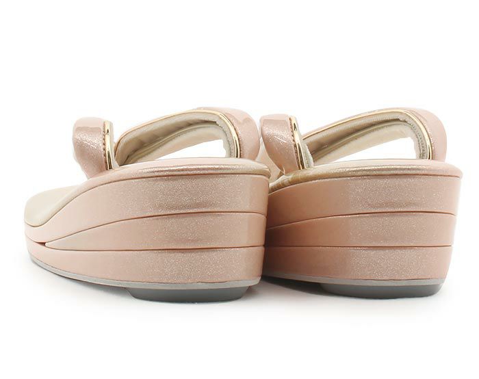 草履留袖用訪問着用レディースLサイズ桃金本革本皮型押し螺鈿細工露芝色紙金銀たたき2の3枚芯二石花緒日本製優花緒痛くない歩きやすい女性黒留袖色留袖礼装用フォーマル結婚式ぞうり着物草履単品草履だけサーモンピンクゴールド単品fs