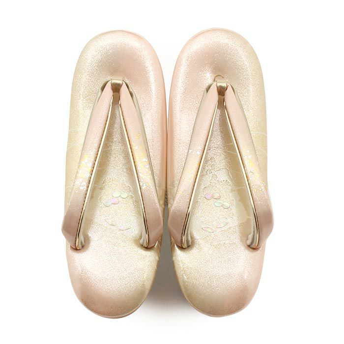 草履留袖用訪問着用レディースLサイズ桃金本革本皮型押し螺鈿細工露芝色紙金銀たたき2の3枚芯二石花緒日本製優花緒痛くない歩きやすい女性黒留袖色留袖礼装用フォーマル結婚式ぞうり着物草履単品草履だけサーモンピンクゴールド単品fs