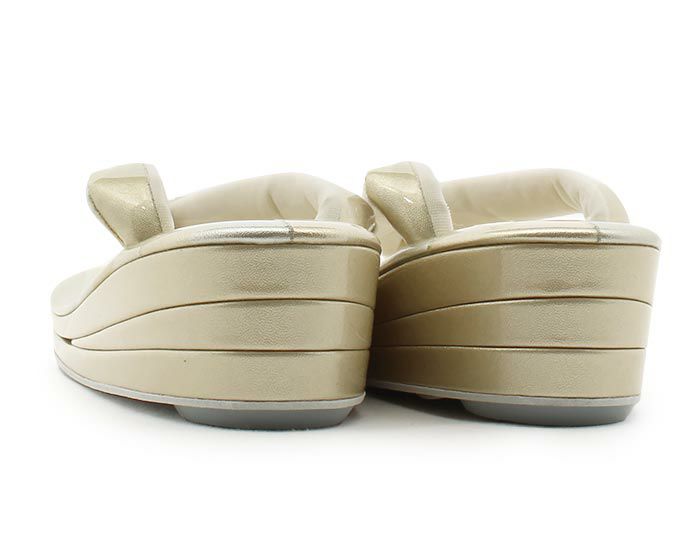 草履留袖用訪問着用レディースMサイズシャンパンゴールド金本革本皮型押し螺鈿細工幾何学金銀たたき2の3枚芯日本製優花緒痛くない歩きやすい女性黒留袖色留袖礼装用フォーマル結婚式ぞうり草履着物草履単品草履だけ単品fs