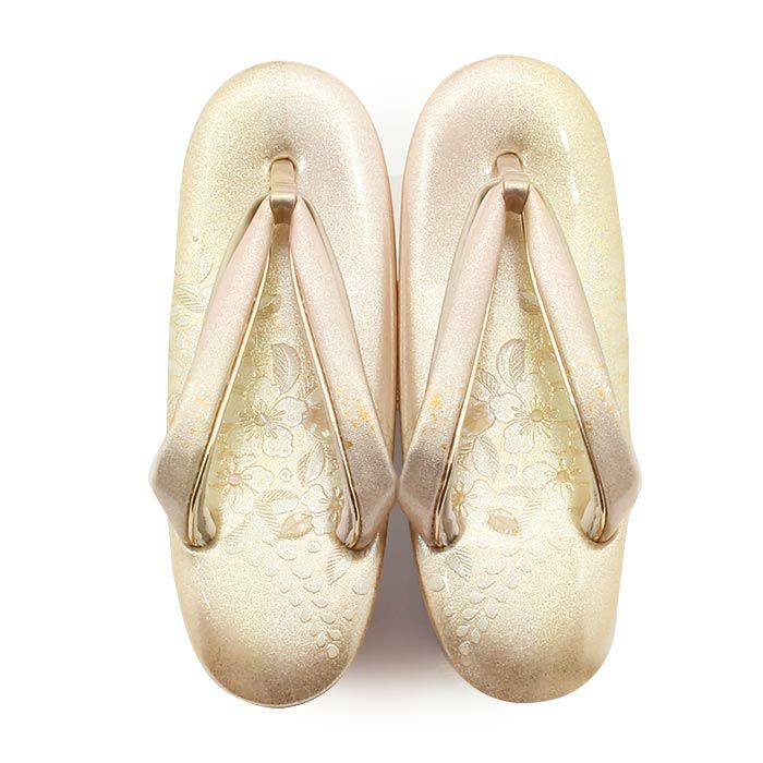 草履留袖用訪問着用レディースSサイズ小さいサイズ薄金金本革本皮型押し螺鈿細工辻が花金銀たたき2の3枚芯日本製二石花緒優花緒痛くない歩きやすい女性黒留袖色留袖礼装用フォーマル結婚式ぞうり草履着物草履単品草履だけゴールド単品fs