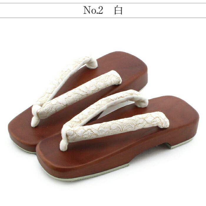 下駄レディース浴衣用ゆかた用茶台ブラック黒ホワイト白洋花レースフリーサイズ全2色桐下駄女性女性用げた軽いフラワーレースかわいいフェミニン残暑