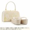 草履バッグセット留袖用訪問着用草履バッグ世美庵Lサイズ金ゴールドアイボリー花紋菱帯地3枚芯日本製優花緒痛くない色留袖礼装用準礼装フォーマル結婚式ぞうり草履草履バック草履バックセット着物fs