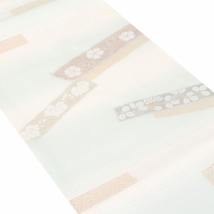 小紋紬色無地御召などのお着物にすぐ使えるお仕立て上がり九寸名古屋帯。春秋冬袷単衣の時期のお着物のお締めいただけます。