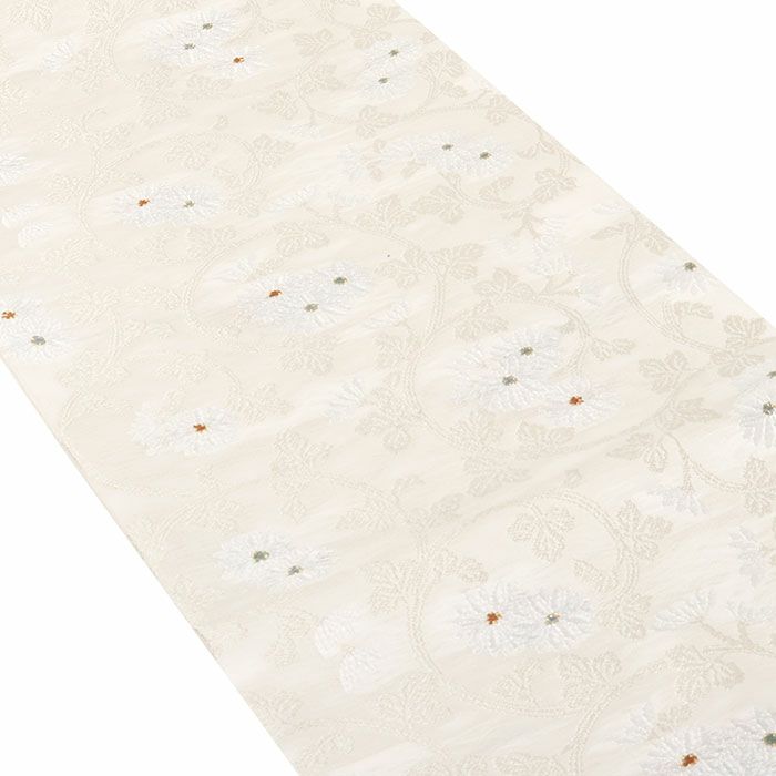 小紋紬色無地御召などのお着物にすぐ使えるお仕立て上がり九寸名古屋帯。春秋冬袷単衣の時期のお着物のお締めいただけます。