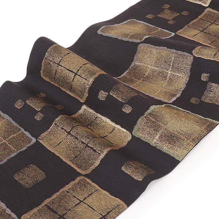 小紋紬色無地御召などのお着物にすぐ使えるお仕立て上がり九寸名古屋帯。春秋冬袷単衣の時期のお着物のお締めいただけます。